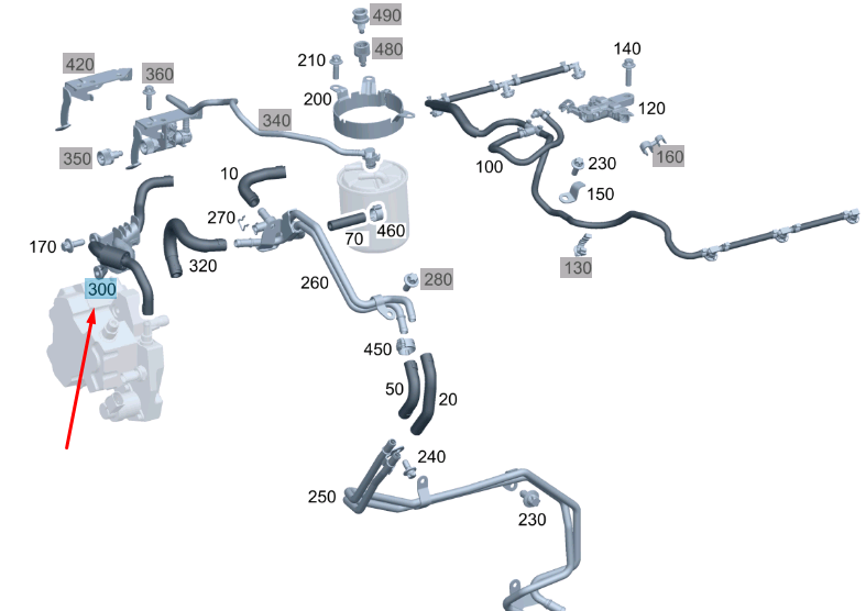 NEW MERCEDES-BENZ ML W164 FUEL LINE A6420702181 ORIGINAL