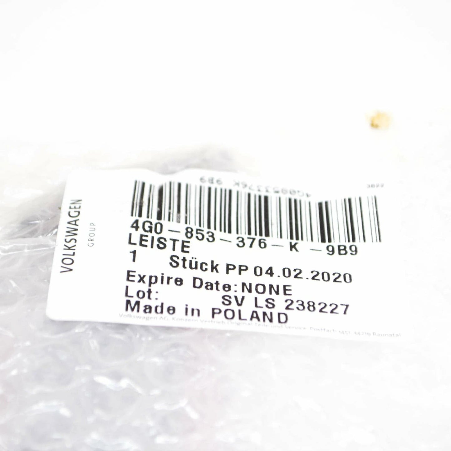 NEW AUDI A6 C7 REAR RIGHT SILL TRIM PLATE COVER 4G0853376K9B9