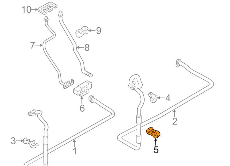 NEW AUDI A8 4H REAR A/C HEATER LINE PIPE BRACKET 4H0260759B