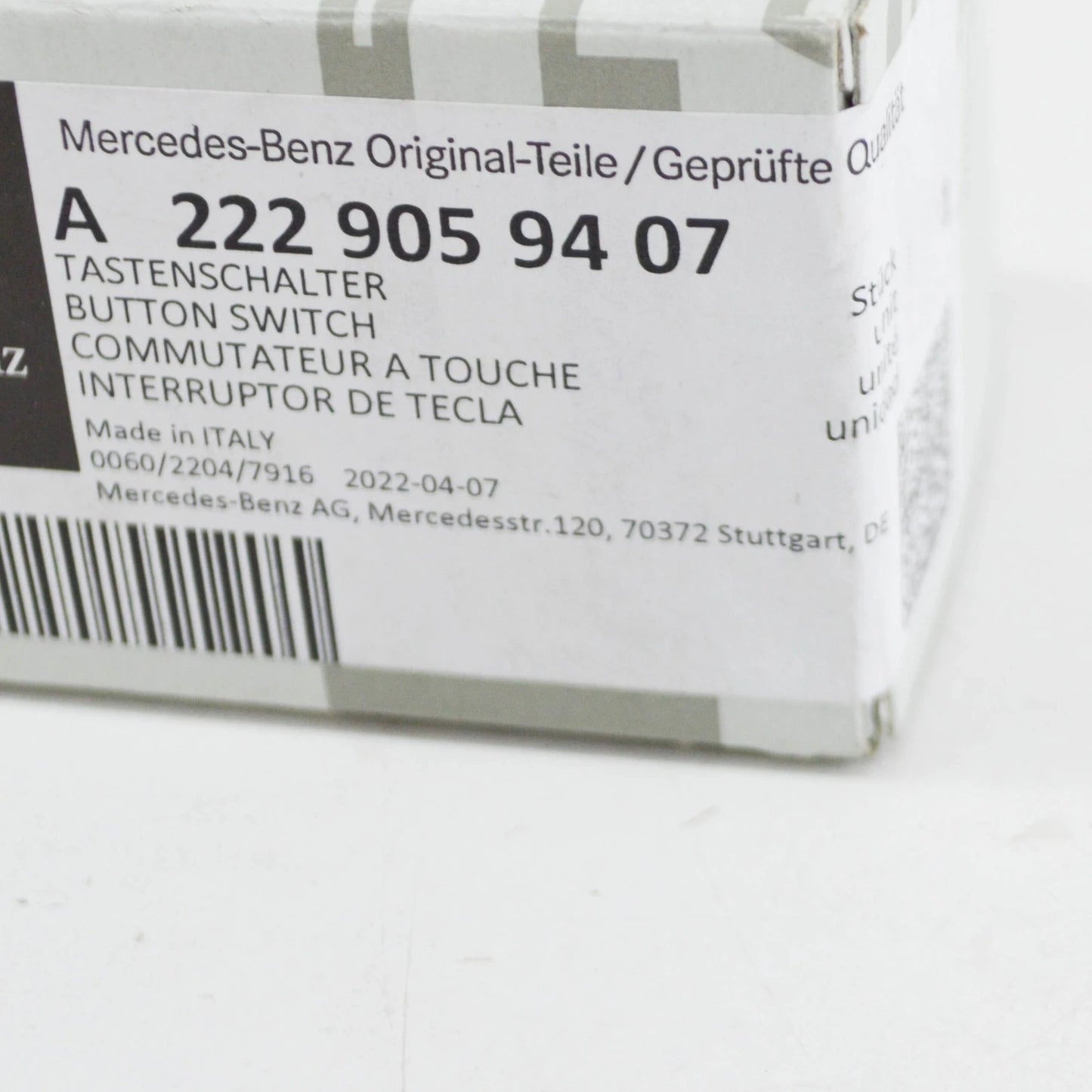 NEW MERCEDES-BENZ S W222 IGNITION BUTTON START-STOP SWITCH A2229059407 ORIGINAL