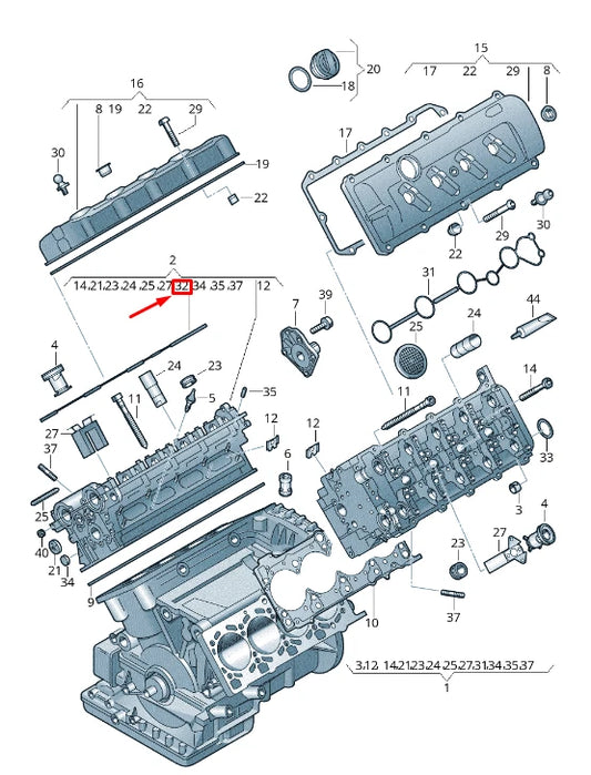 NEW VW TOUAREG 7P SPARK PLUG TUBE SEAL 079103650C ORIGINAL