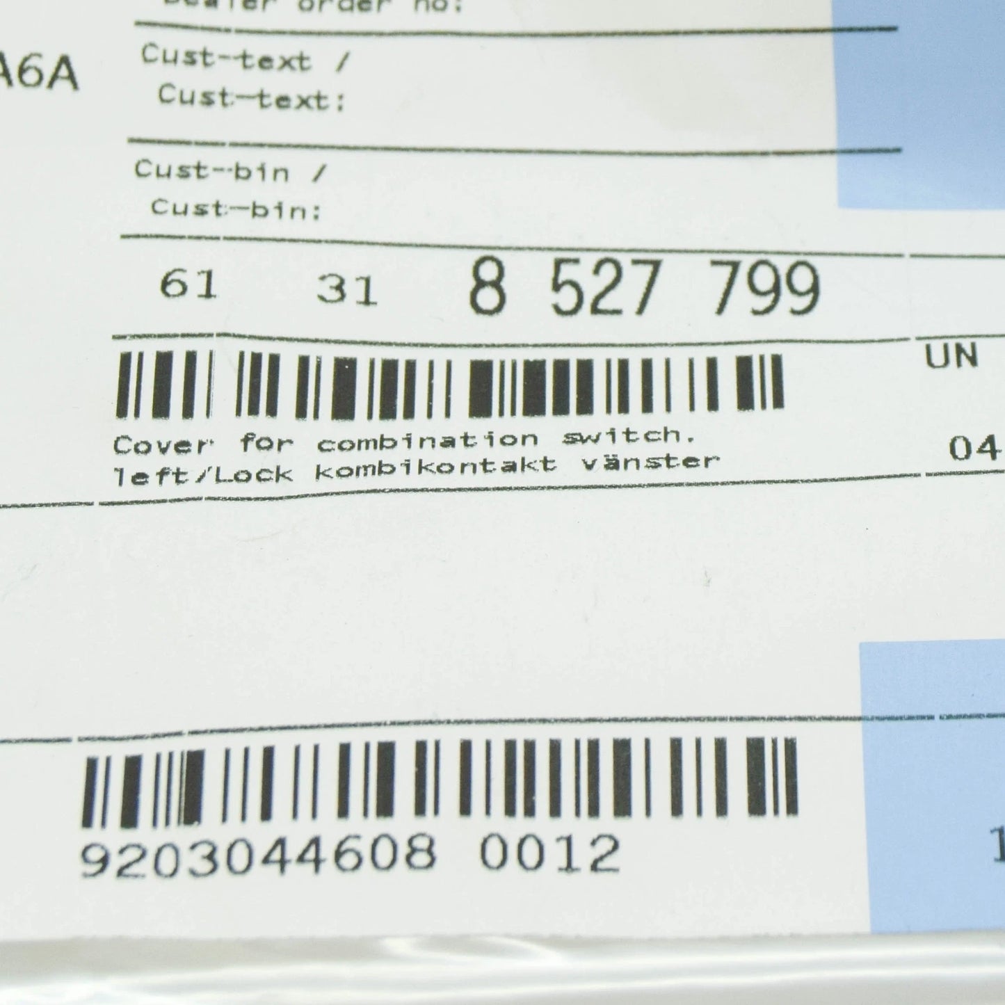 NEW BMW K 1600 GT MULTIFUNCTION LEFT SWITCH COVER 61318527799 ORIGINAL