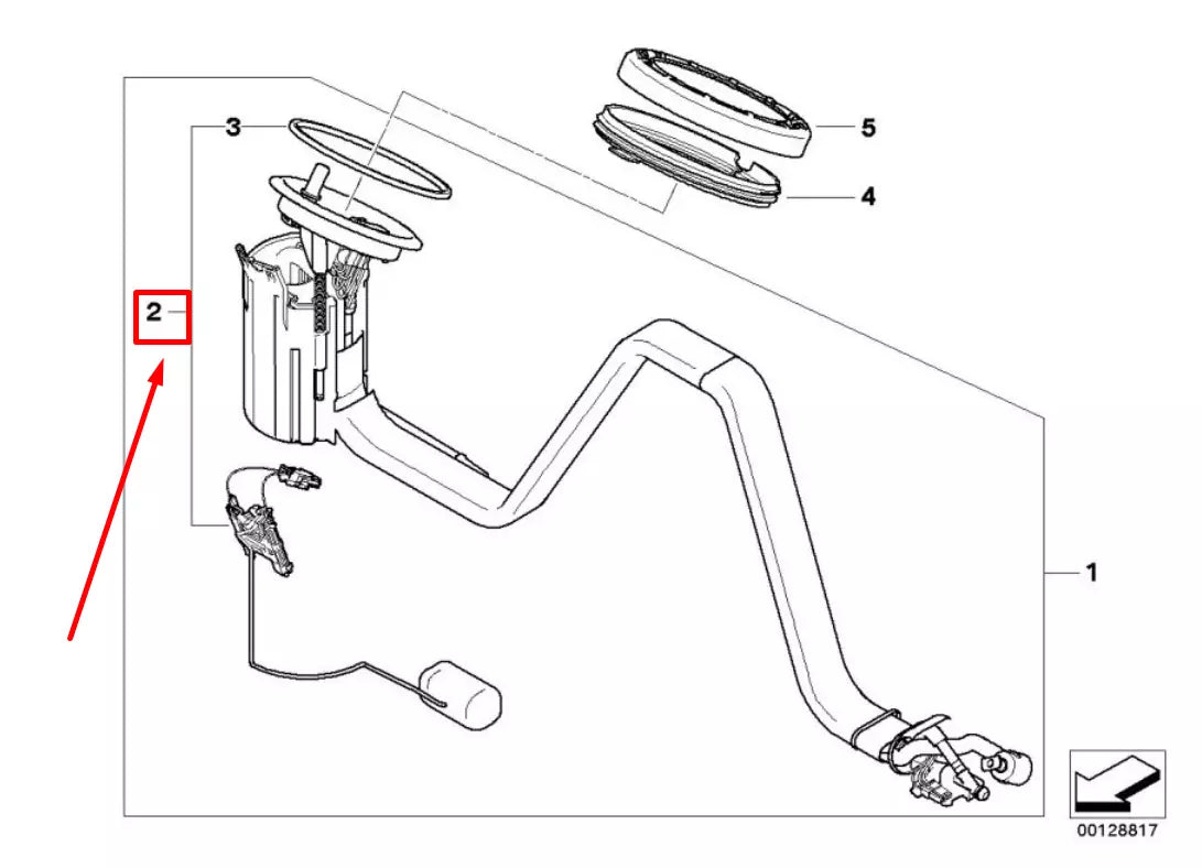NEW BMW 5 E60 RIGHT FUEL TANK SENDING UNIT 6765824 16146765824 ORIGINAL