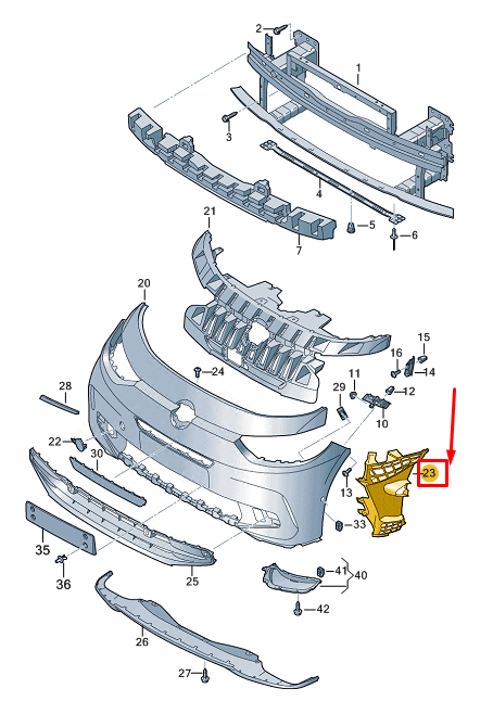 new vw id.3 e11 front bumper reinforcement 10a807884 original