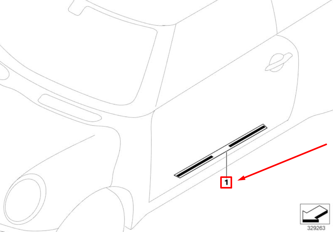 new mini cooper s clubman r55 front right interior door sill 51477406650