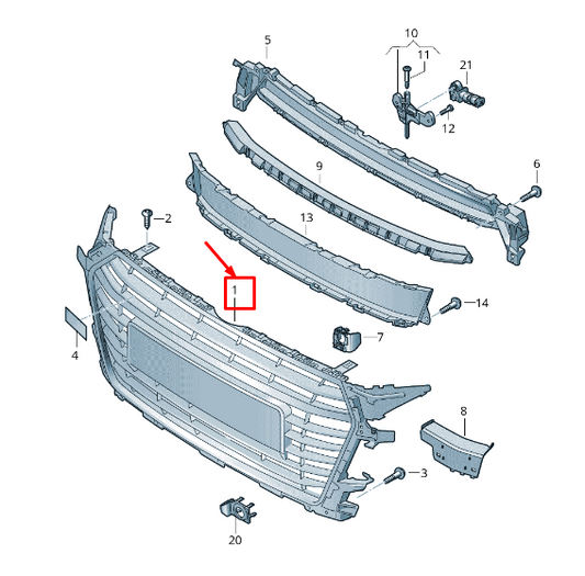 new audi tt fv front radiator grille 8s0853651f cka 8s0853651fcka original