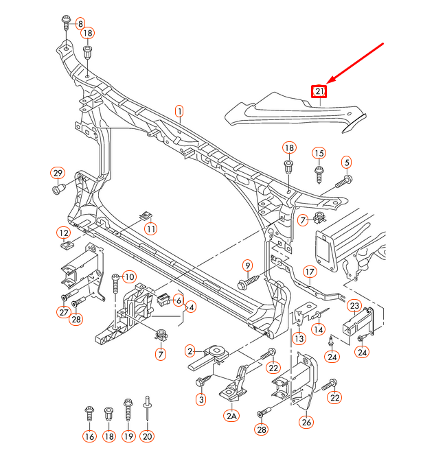 NEW AUDI A7 SPORTBACK 4G LEFT COVER FOR HEADLAMPS 4G8805285C ORIGINAL
