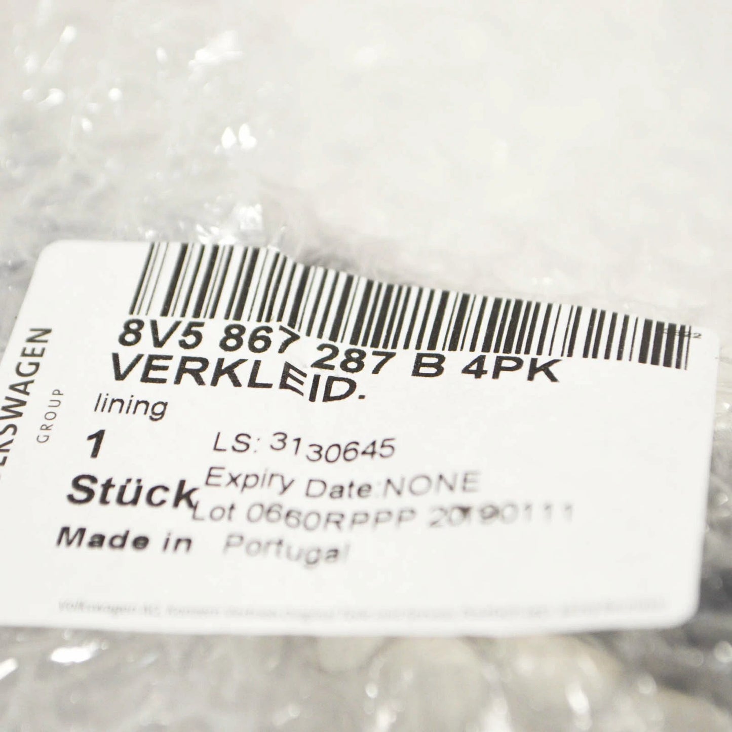 NEW AUDI A3 8V LEFT INTERIOR QUARTER PANEL TRIM PANEL 8V5867287B4PK