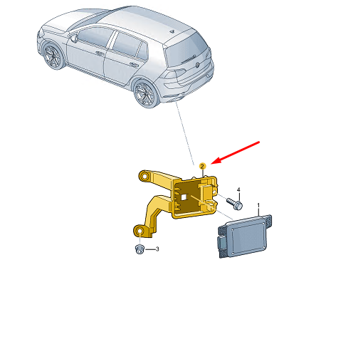 new cupra formentor rear lane change control slave bracket 5ff955775 original