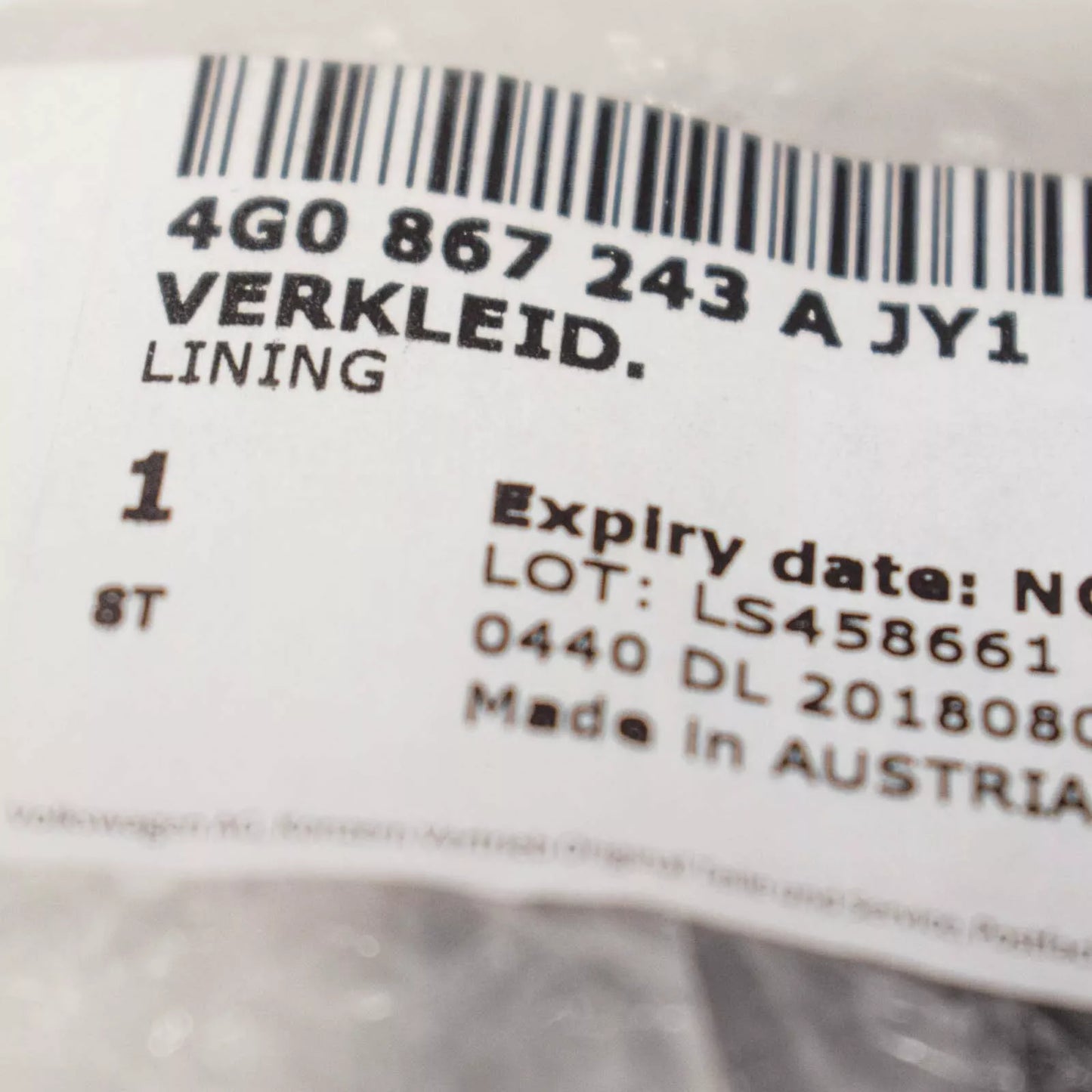 NEW AUDI A6 C7 LEFT B-PILLAR UPPER TRIM 4G0867243AJY1