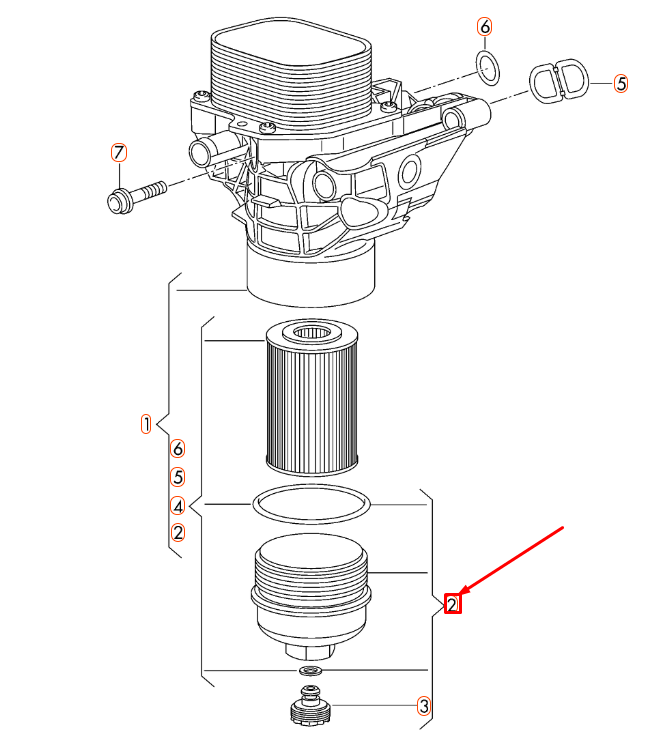 NEW AUDI A1 8X OIL FILTER HOUSING COVER 03N115433A ORIGINAL