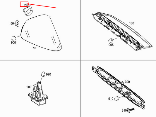 new mercedes-benz s w222 rear right taillamp gasket a2228260191 original