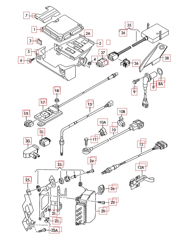 NEW VOLKSWAGEN GOLF MK5 TEMPERATURE EXHAUST SENSOR 03G906088D 2.0 TDI