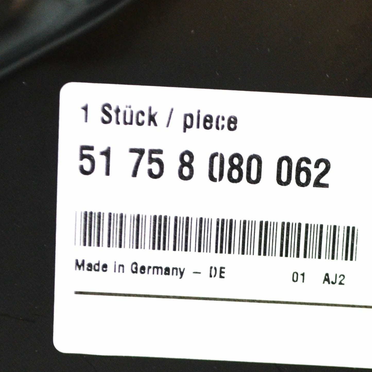 NEW BMW 7 G11 G12 FRONT RIGHT WHEEL ARCH LOWER TRIM 51758080062 ORIGINAL