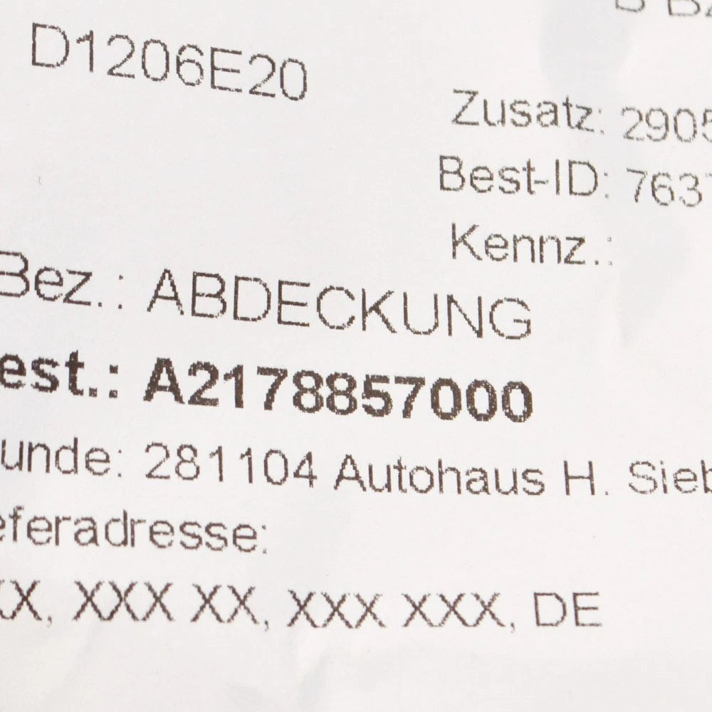 NEW MB S-CLASS COUPE AMG C217 FRONT BUMPER CENTER MOLDING A2178857000 ORIGINAL