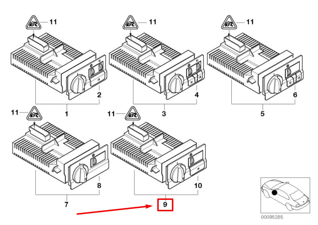 NEW BMW 3 E46 HEADLIGHT SWITCH UNIT 9133027 61319133027 ORIGINAL