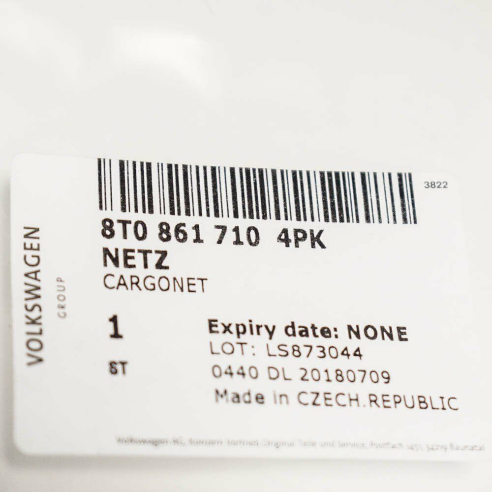 NEW AUDI A5 8T RIGHT SIDE LUGGAGE STORAGE NET 8T08617104PK ORIGINAL