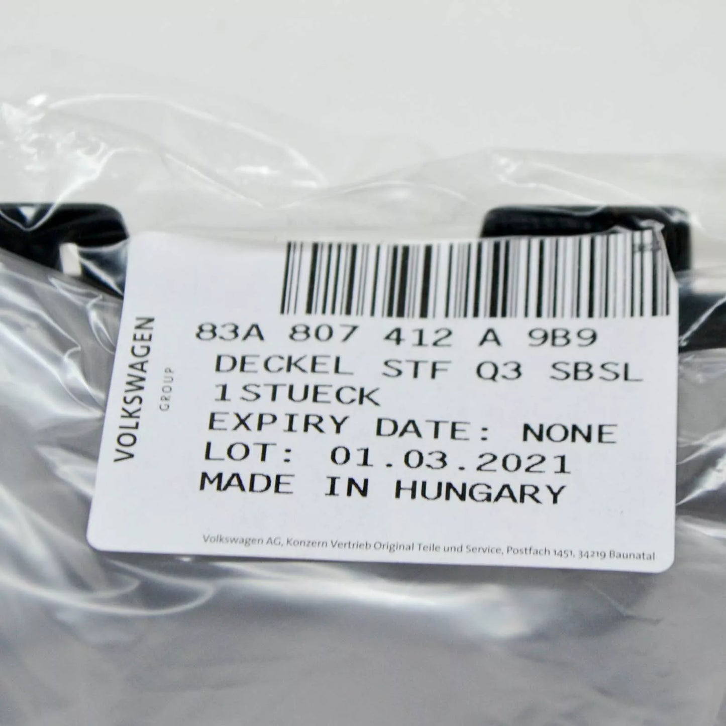 NEW AUDI Q3 SQ3 F3 FRONT BUMPER LOWER PDC SENSOR CAP 83A807412A9B9 ORIGINAL