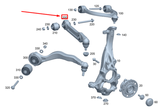 new mercedes-benz w206 c43 amg front left lower control arm a2063309903 original