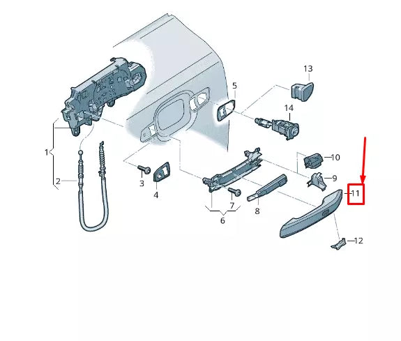 NEW AUDI A4 AVANT B9 FRONT LEFT DOOR HANDLE COVER LHD 8W1837239GRU ORIGINAL