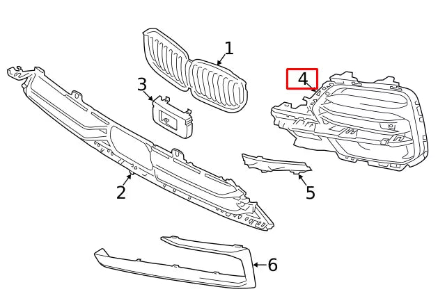 NEW BMW X5 G05 FRONT BUMPER LEFT GRILLE 51115A1E045 5A1E045 ORIGINAL