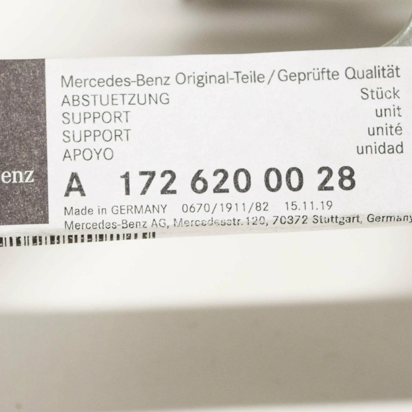 NEW MERCEDES-BENZ SLK R172 FRONT REINFORCEMENT BAR SUPPORT A1726200028