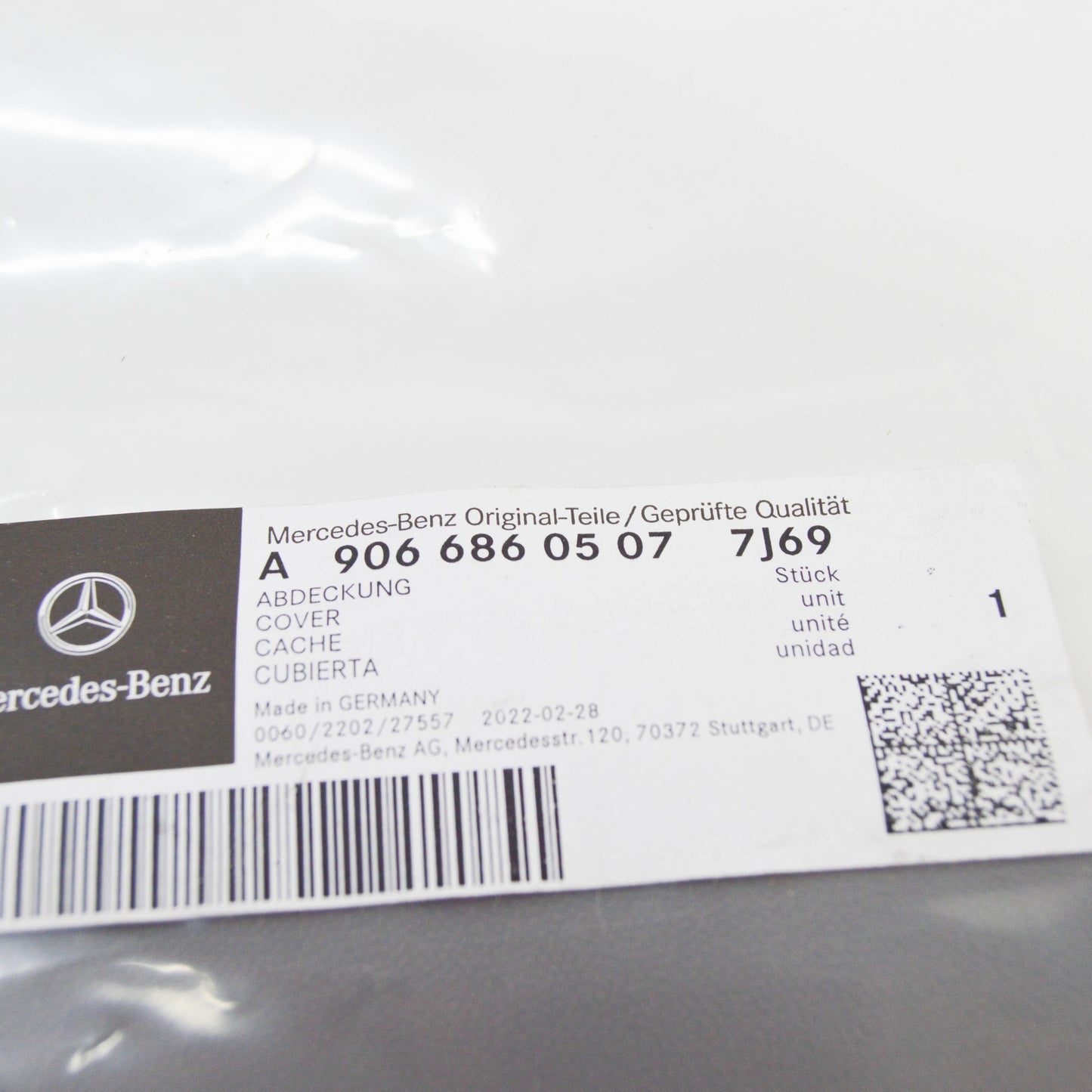 Genuine Mb Sprinter W906 Front Left Inside Entrance Cover A90668605077J69 Original