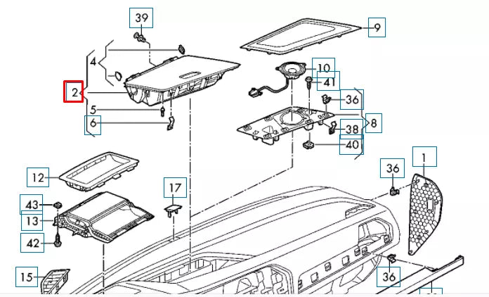 NEW VOLKSWAGEN TIGUAN AD GLOVE BOX STOWAGE COMPARTMENT RHD 5NC857922A81U