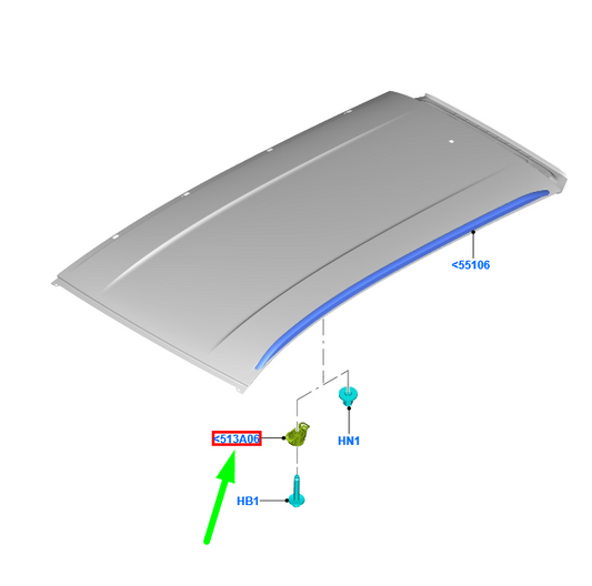 new ford focus mk4 roof rack reinforcement 2436707 jx7b-n513c54-ae original