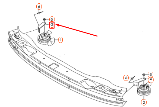 NEW AUDI A4 B8 RIGHT LOW TONE FANFARE SPRING SHACKLE 8K0951230A ORIGINAL