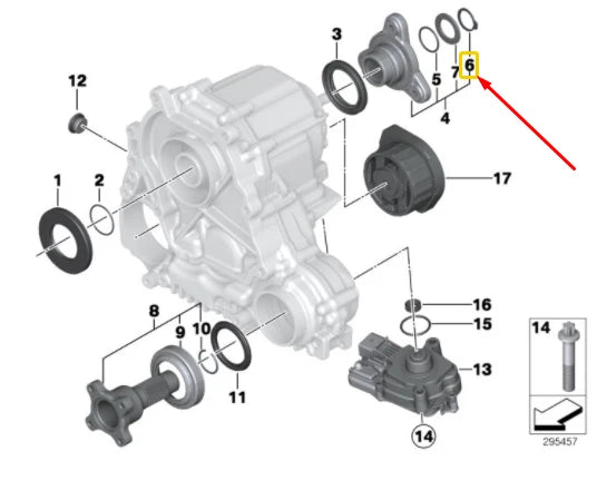 NEW BMW 1 F20 TRANSFER CASE LOCKING RING 27107539525 7539525