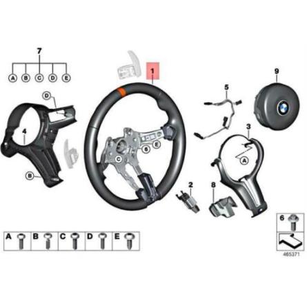 new bmw m4 coupe f82 gts m sport steering wheel alcantara 32307990790 original
