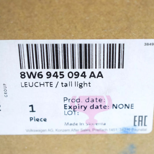 NEW AUDI A5 8W6 REAR RIGHT INNER LED TAILLIGHT 8W6945094AA ORIGINAL