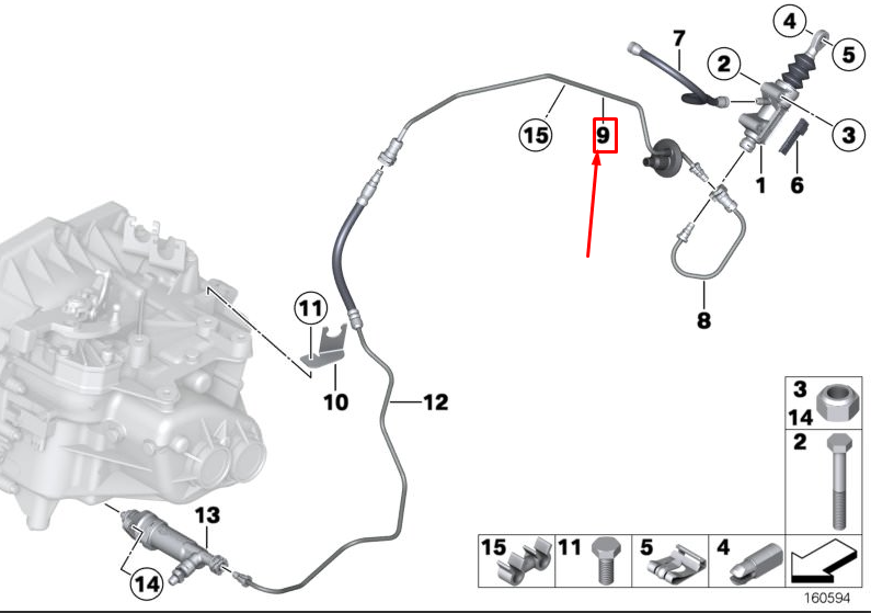 new mini countryman r60 clutch line lhd 9812719 21529812719 original