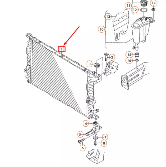 NEW AUDI A4 B8 COOLING RADIATOR 8K0121251L ORIGINAL