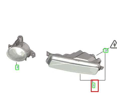 NEW BMW 1 E82 FRONT LEFT FOG LIGHT 63177164855 7164855 ORIGINAL