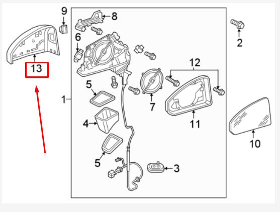 new audi a4 b9 front right door mirror cover 8w0857528b3q7 original