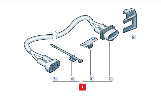 NEW AUDI Q3 8U RADIATOR FAN ADAPTER CABLE HARNESS LOOM 8U0971067 ORIGINAL