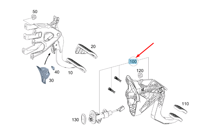 new mercedes-benz sprinter w907 clutch pedal a9072901300 original