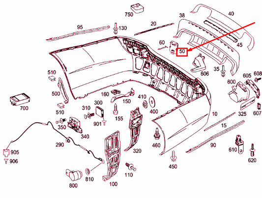 new mercedes-benz s w221 rear bumper tow eye cover a22188511239999 original