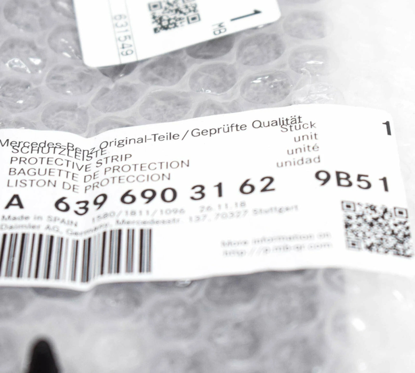 NEW MB VITO W639 REAR RIGHT BOTTOM PROTECTIVE TRIM A63969031629B51