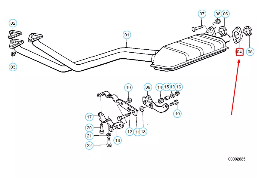 NEW BMW 3 E30 EXHAUST SYSTEM FLANGE 18111712064 1712064 ORIGINAL
