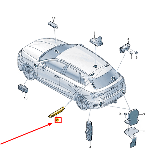 new audi a3 sportback 8y left upper antenna amplifier 8y4035225m original