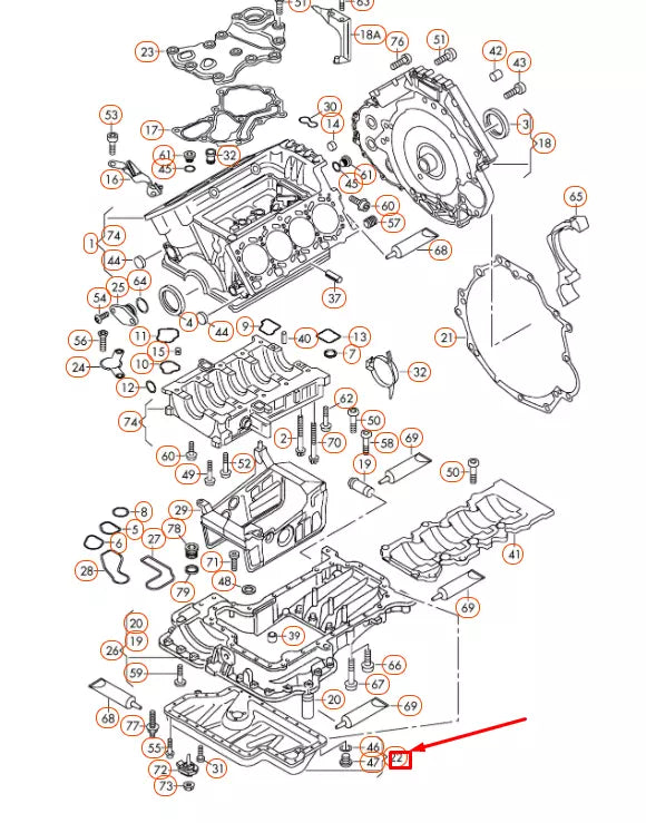 NEW AUDI A5 8T ENGINE OIL SUMP LOWER PART 079103602BG ORIGINAL