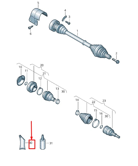 NEW AUDI Q8 4MN UNIVERSAL JOINT GREASE G052528A2 ORIGINAL