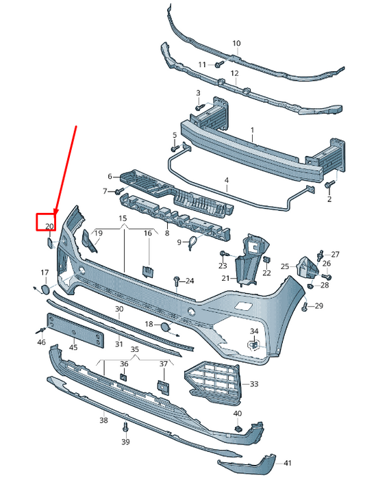 new vw touareg cr front right bumper towing eye cover 760807938gru original