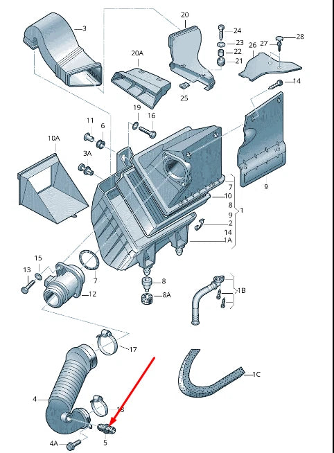 NEW VOLKSWAGEN TRANSPORTER T5 AIR PRESSURE SENSOR 068906391B