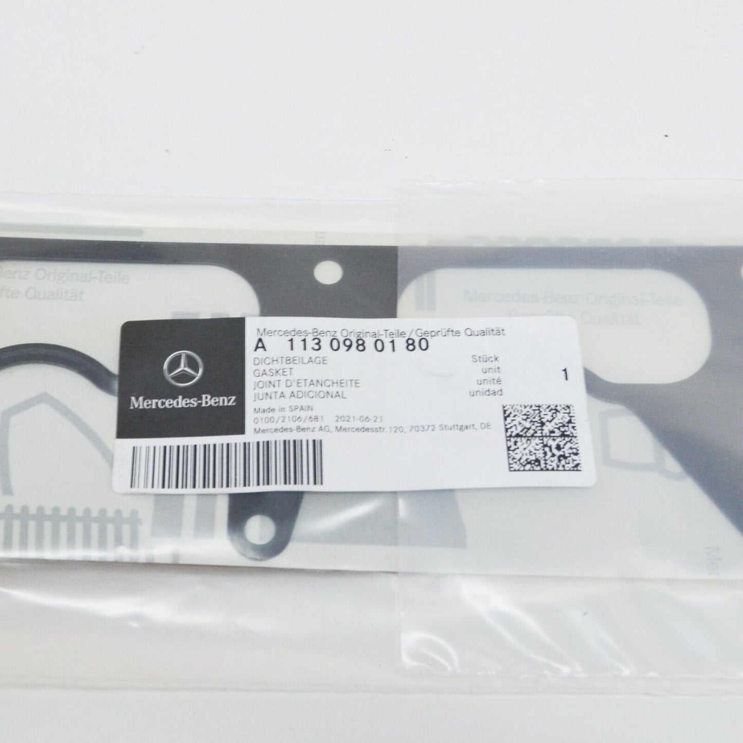 NEW MERCEDES-BENZ S W220 COMPRESSOR LEFT GASKET A1130980180 ORIGINAL