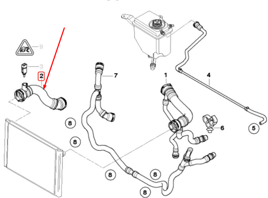 new bmw 5 e60 lower radiator hose 17127565780 7565780 original