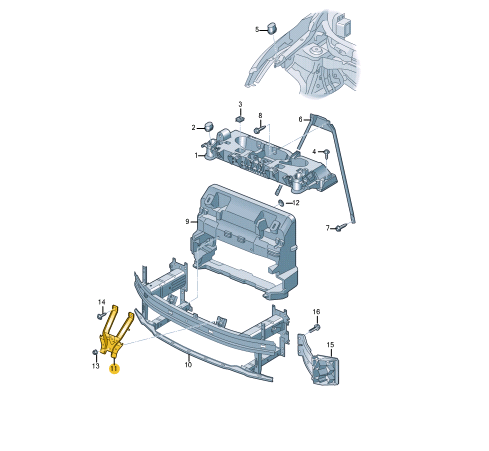 NEW VOLKSWAGEN ID.4 E21 FRONT LEFT LOCK SUPPORT CARRIER 11A805567F ORIGINAL